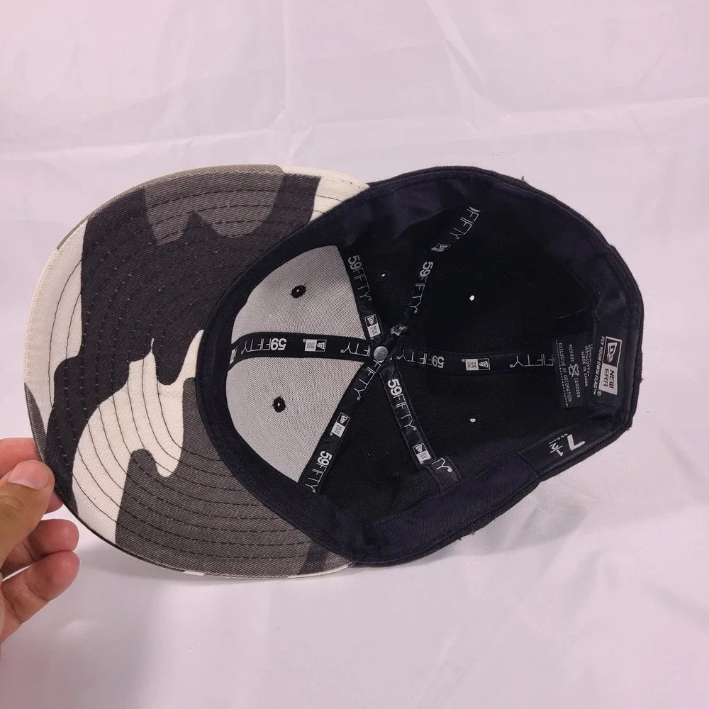 OSU Oklahoma State Cowboys Fitted Hat 7 1/2 New Era 100% Cotton Grey Camo